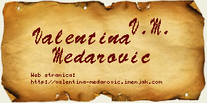 Valentina Medarović vizit kartica